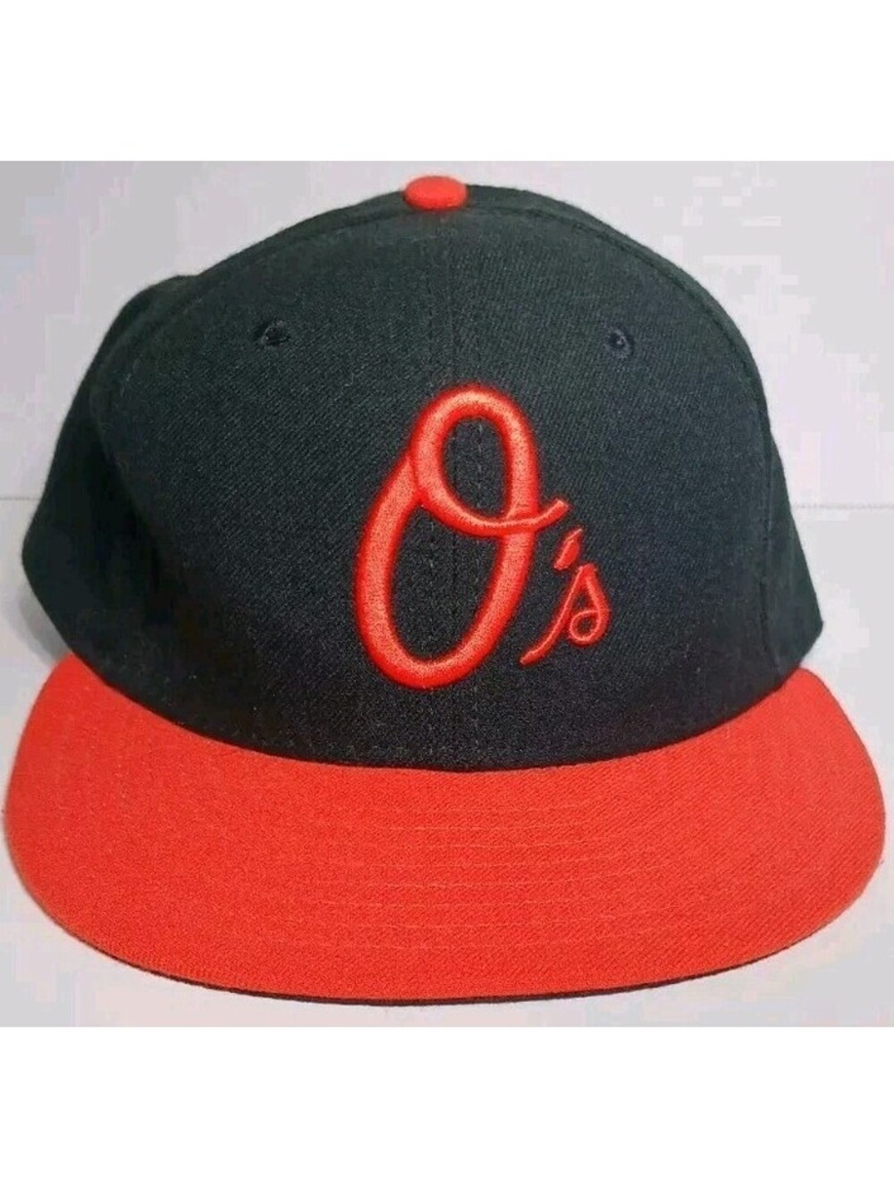 New Era Sz 7 1/4 Fitted Baltimore Orioles 59FIFTY Baseball Hat Cap Embo Stutzman